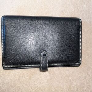 Coach Large Black Leather Wallet